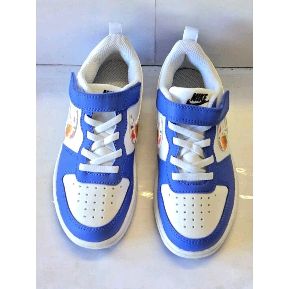 Nike Court Borough Low (PS) Kids Hook & Loop Low Top Floral 12C Blue